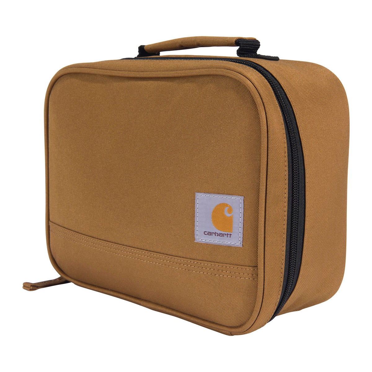 Carhartt lonchera frontal marrón mostrando diseño resistente y capacidad