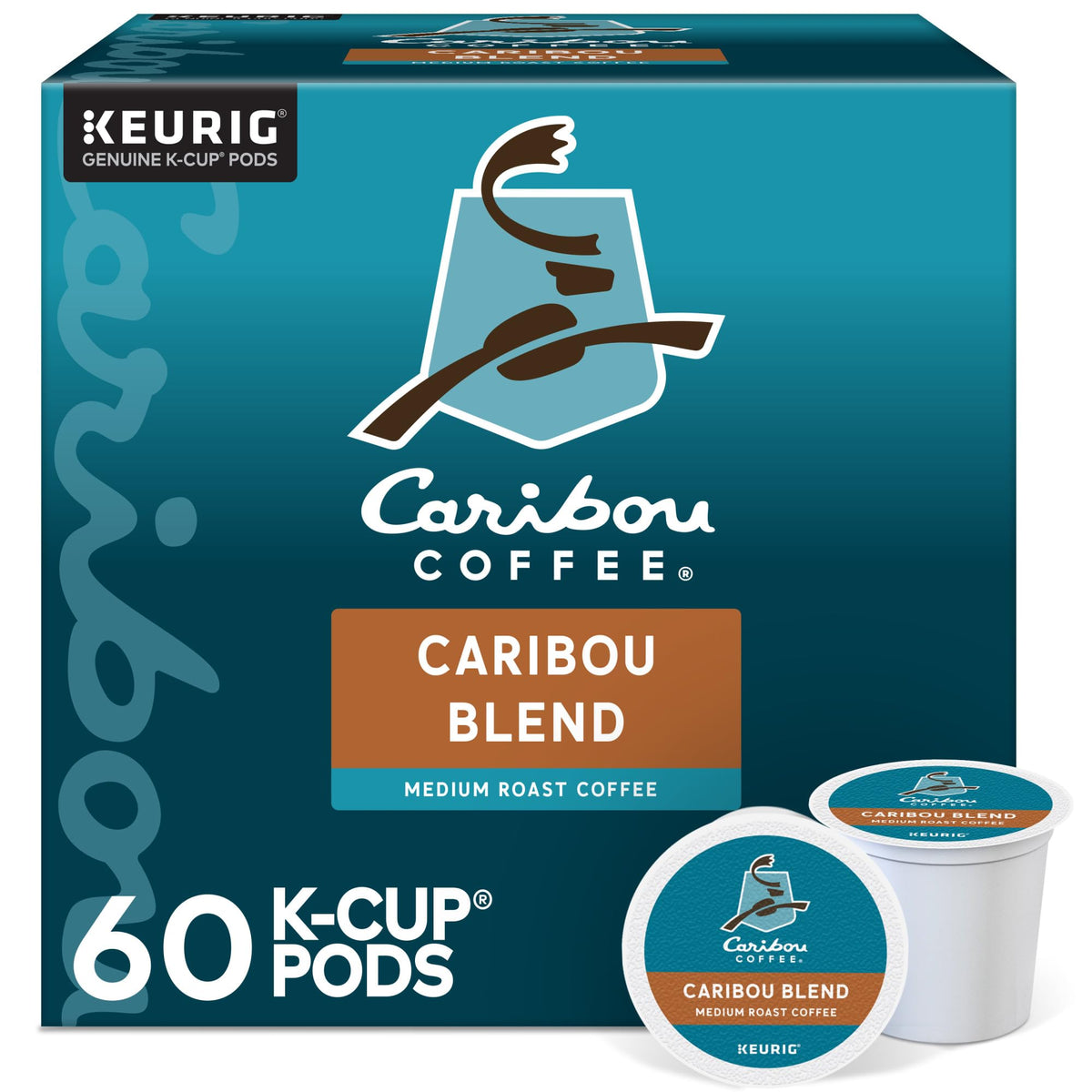 Caribou Coffee front packaging showing K-Cup box and convenience