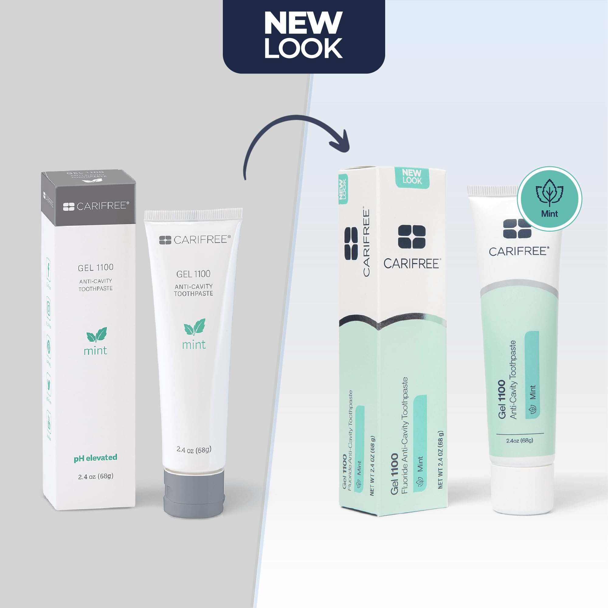 CariFree etiqueta con ingredientes y concentración de fluoruro, transparencia informativa