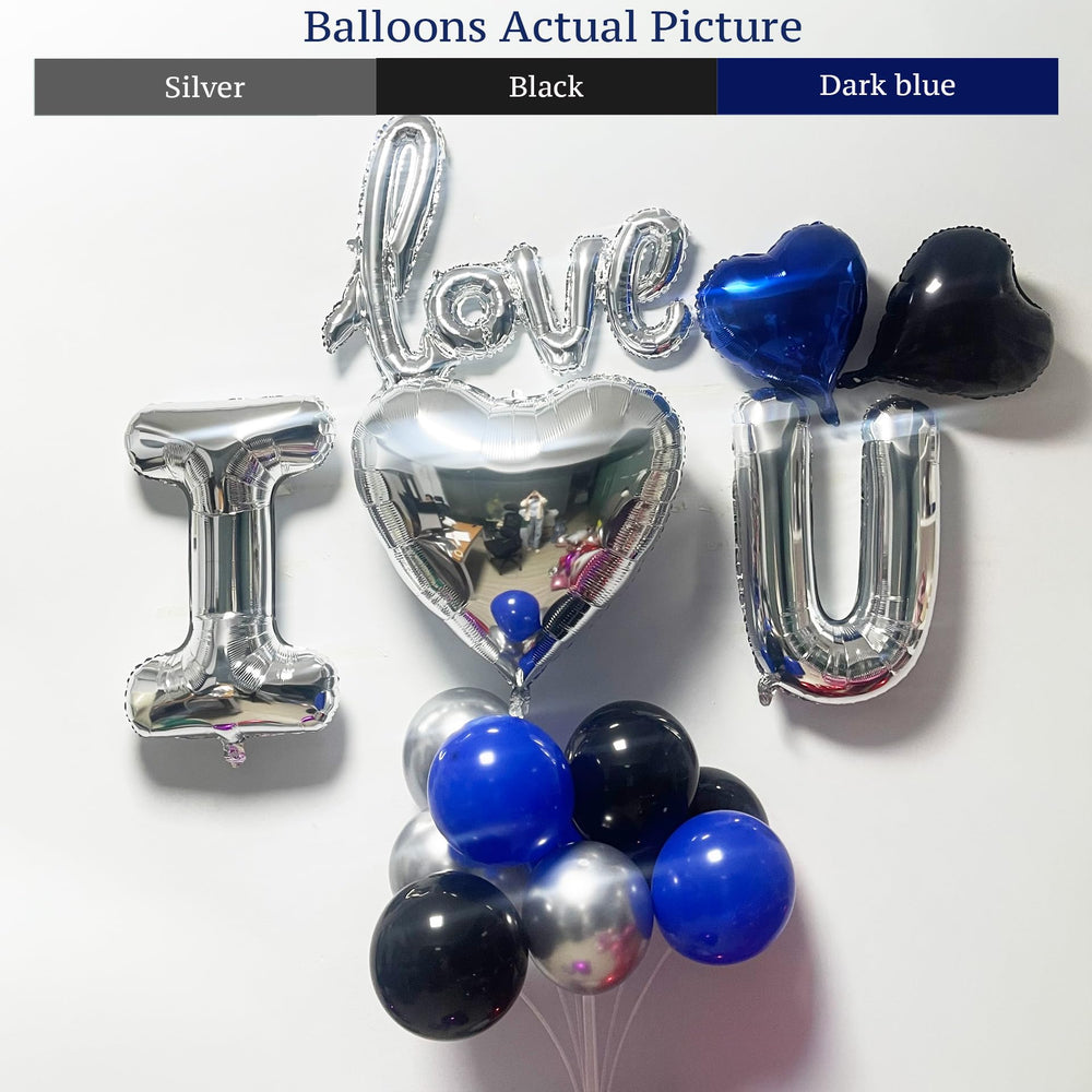 Carnira corazones foil en azul, negro y plata, añaden elegancia masculina