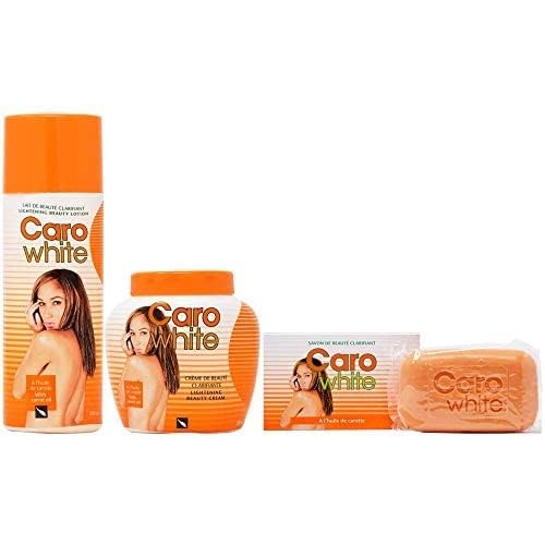 Caro White textura de la crema y loción demostrando rápida absorción