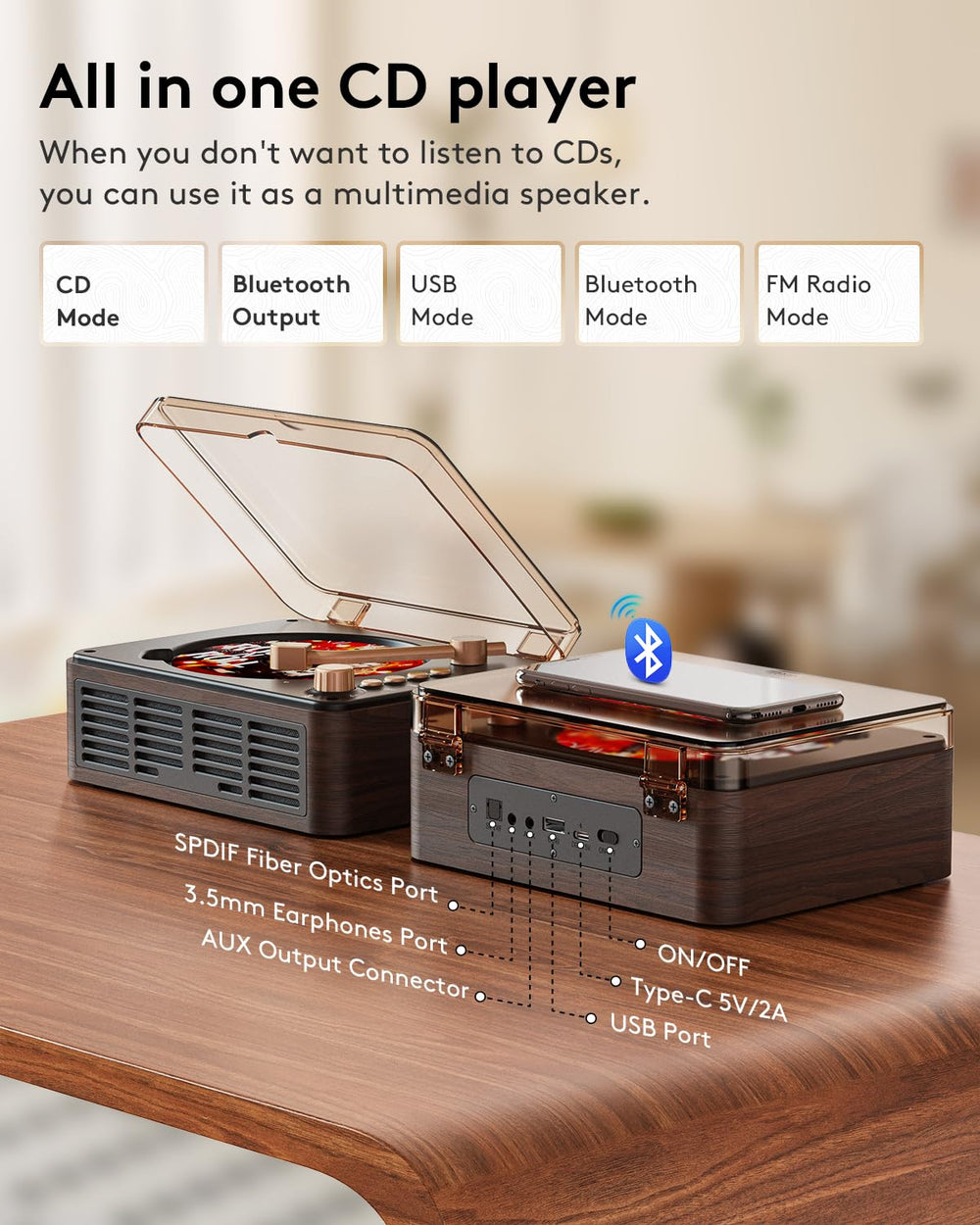 CARONSORT primer plano del altavoz destacando perfil sonoro y potencia