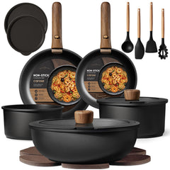 CAROTE front view of full 19-piece set showing complete contents and versatility
