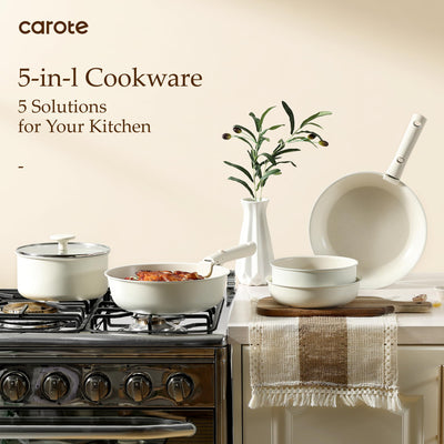 CAROTE serving pan on table illustrating cook-to-table convenience