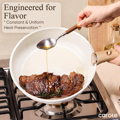 CAROTE utensils and pan protectors arranged to prevent scratches
