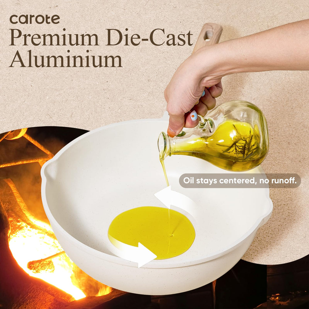 CAROTE ladle and slotted spatula displayed offering versatile cooking tools