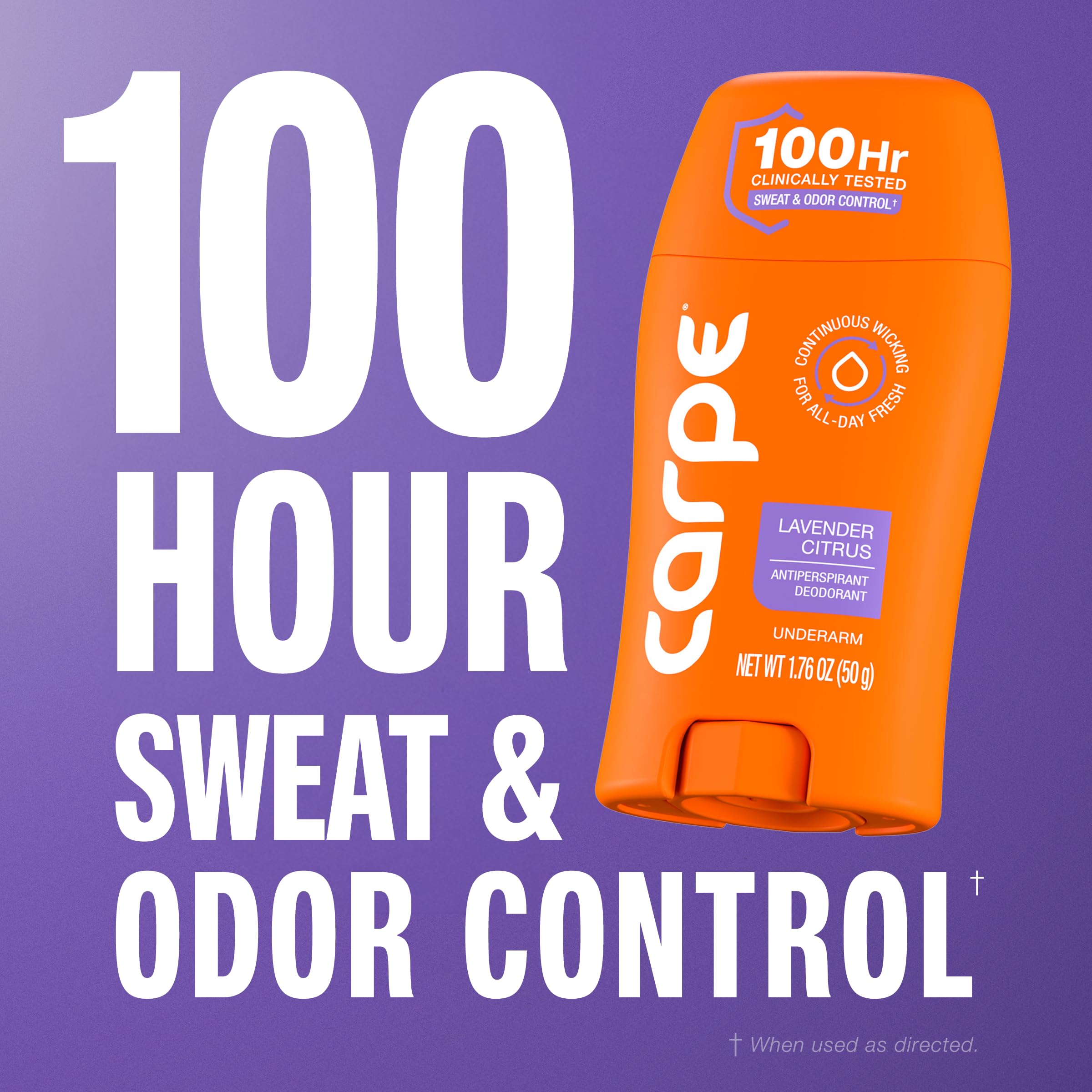 Carpe product label highlighting ingredients and dermatologist tested benefit