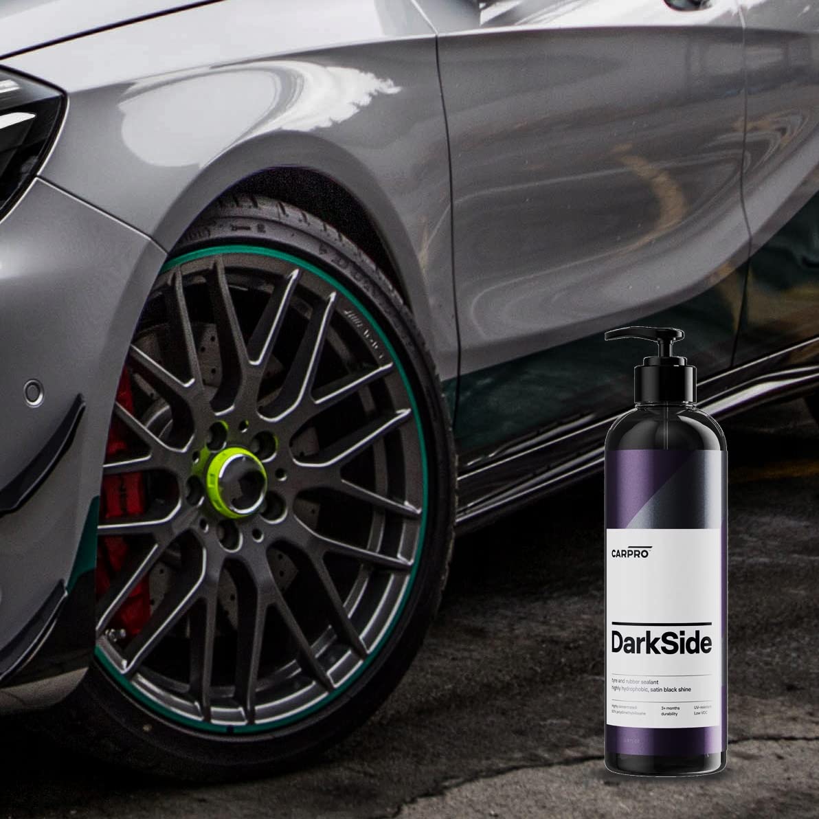 CARPRO Darkside etiqueta y detalles de ingredientes y precauciones visibles