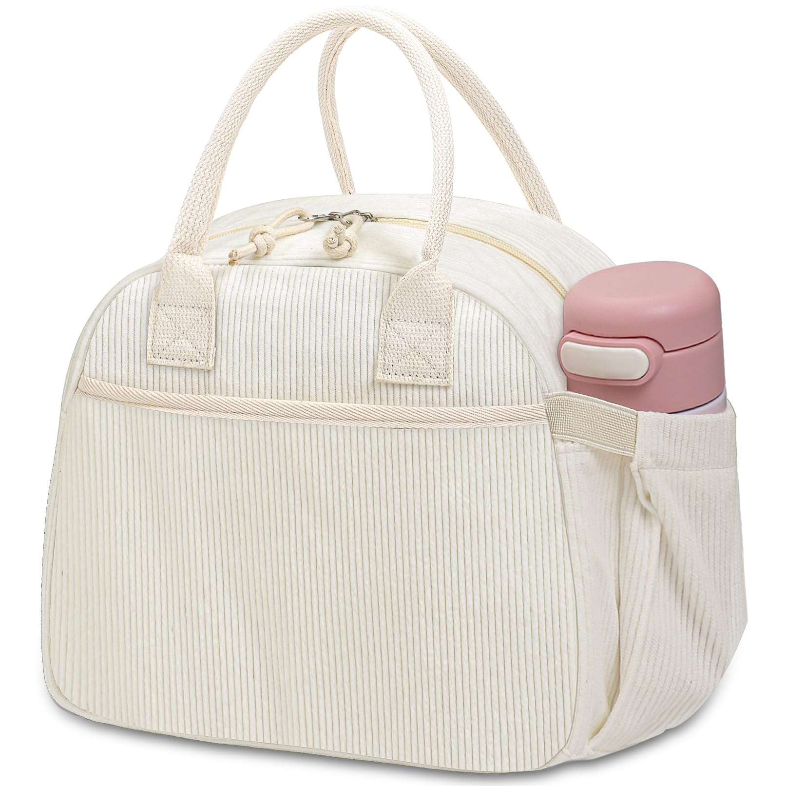 Carry bloom bolsillo lateral con botella demostrando su sujeción segura