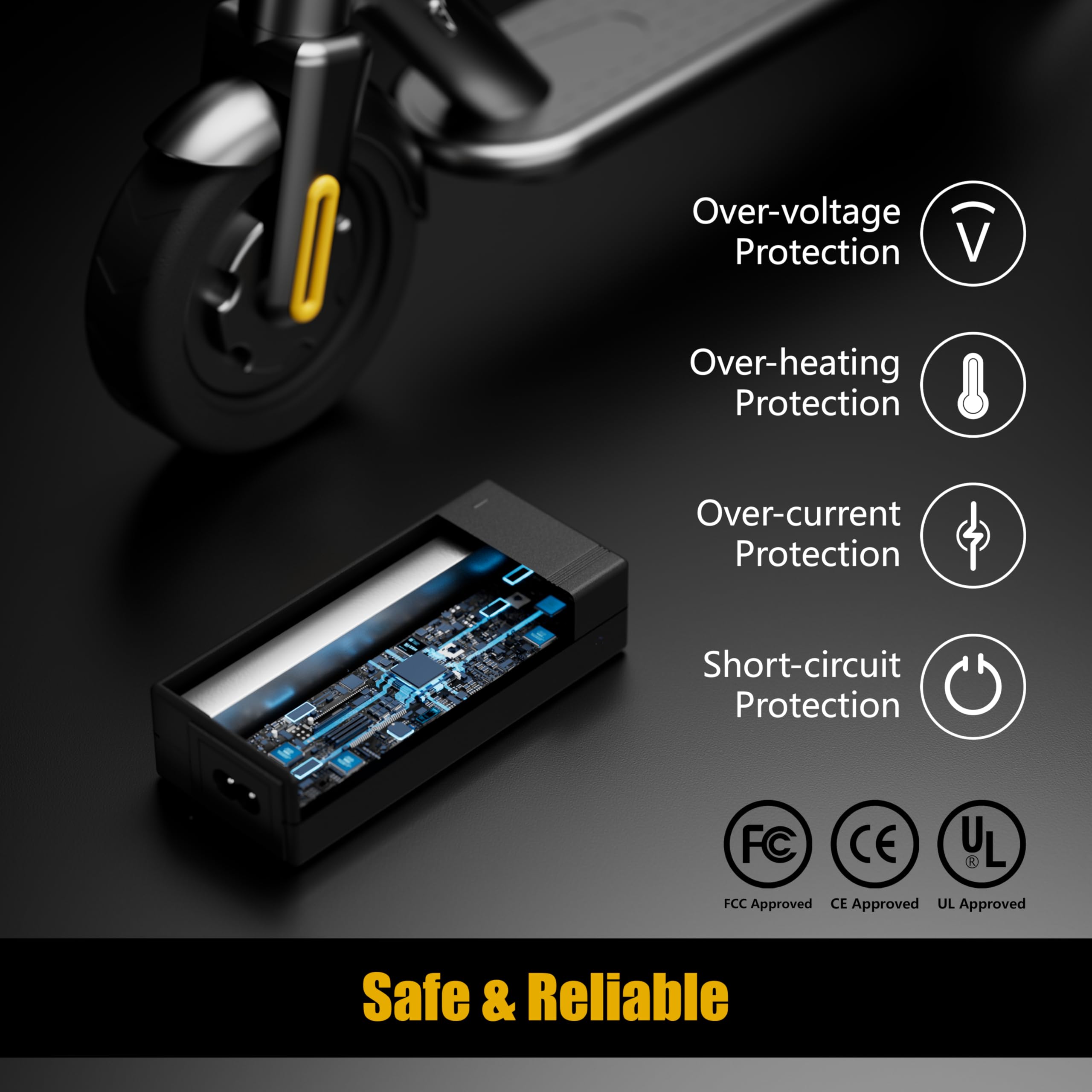 Carsty cargador conectado a scooter eléctrico demostrando compatibilidad