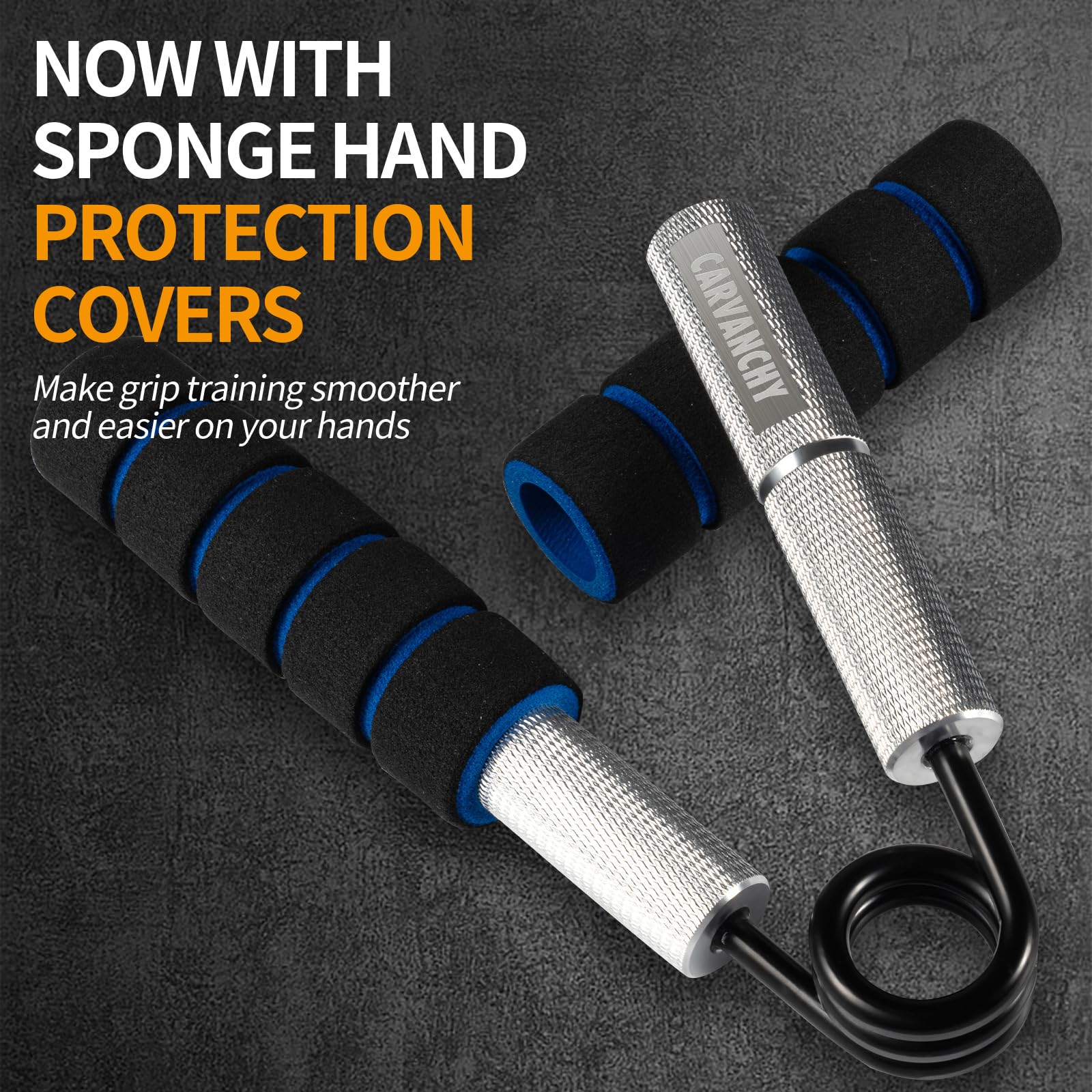 Carvanchy close-up of knurled aluminum handle for secure non-slip hold benefit