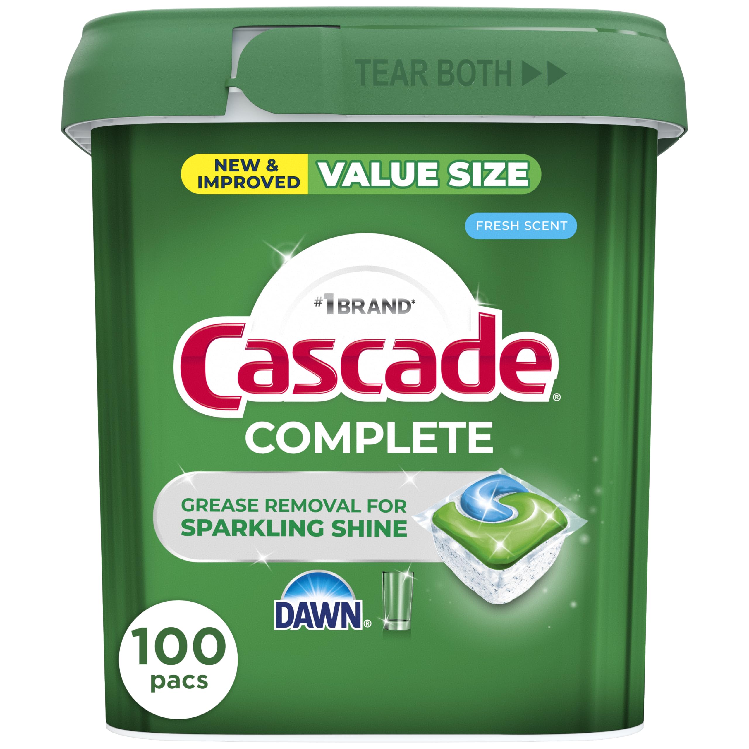 Cascade pack frontal 100 cápsulas mostrando ahorro y conveniencia
