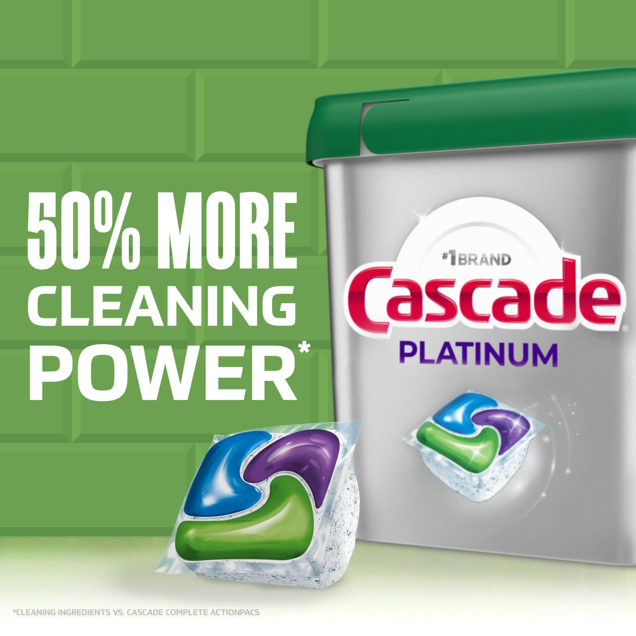 Cascade vasos relucientes tras lavado con beneficio de eliminación de manchas