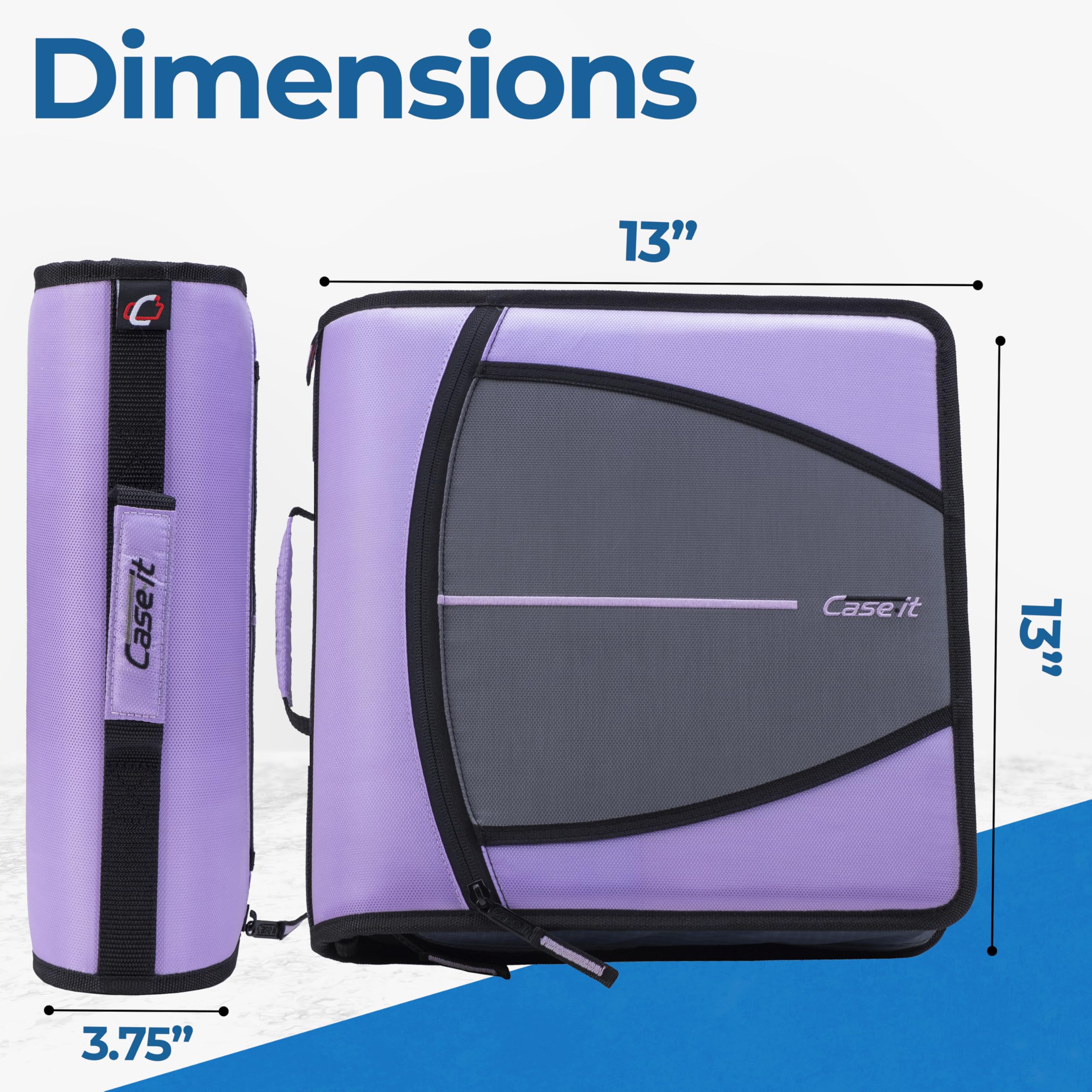 Case-it detalle de anillas en D de 3 pulgadas que sujetan hojas firmes