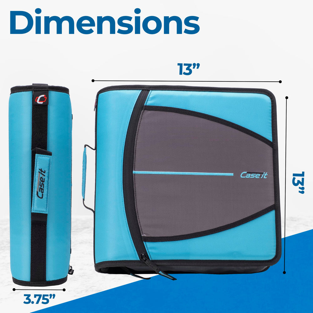 Case-it primer plano de anillos 3 pulgadas que aseguran hasta 600 hojas sin desorden