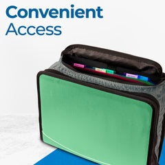 Case-it interior con archivo expandible de 5 solapas para separar materias.