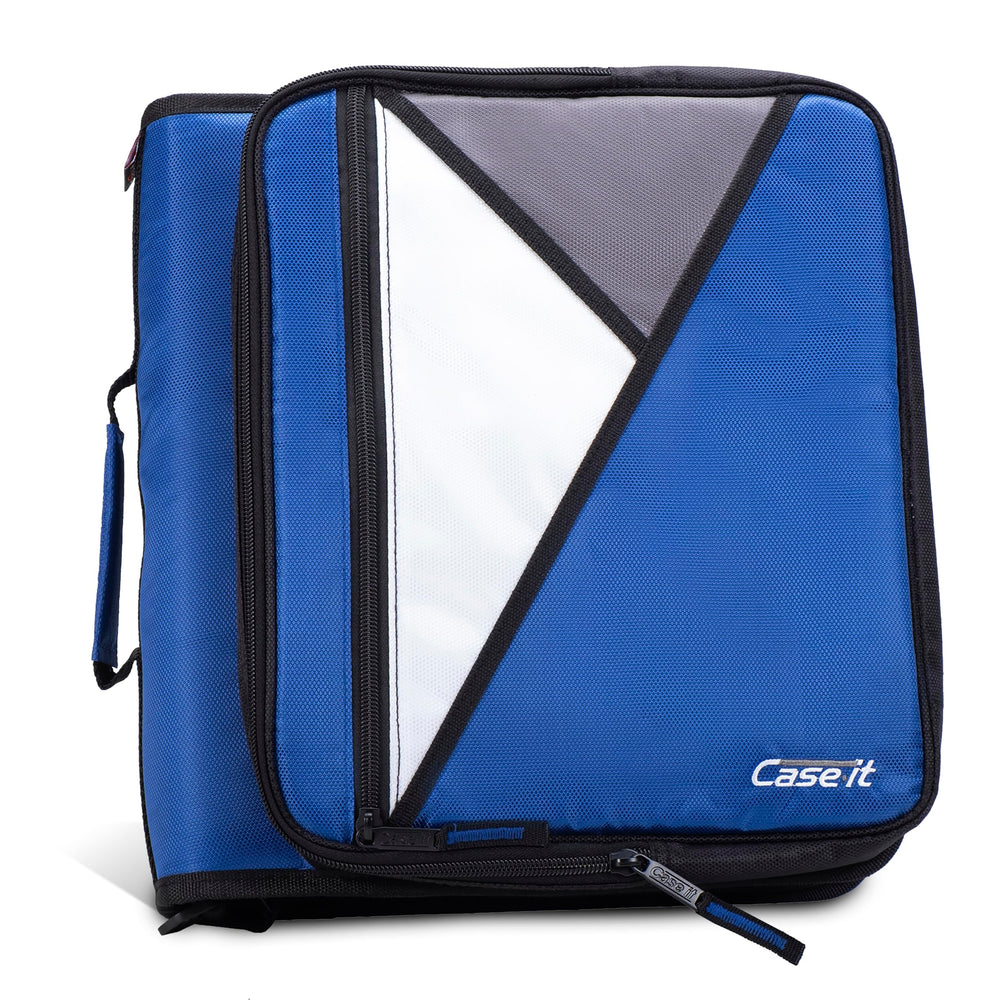 Case-it LT-007 vista frontal con cremallera y aros, protección organizada