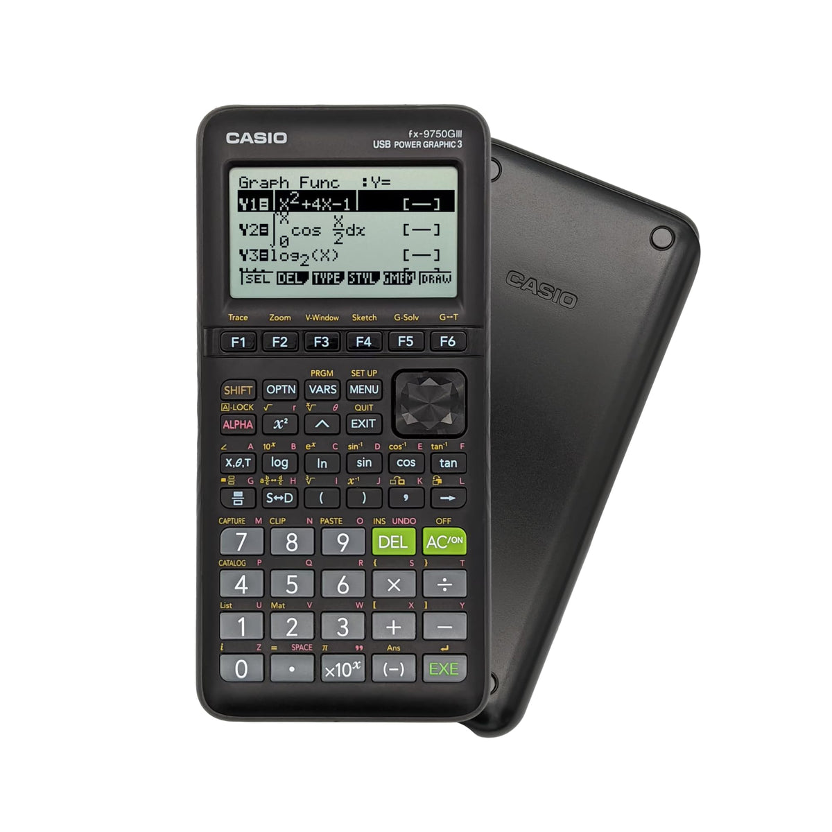 Casio fx-9750GIII front view showing layout and portability benefit