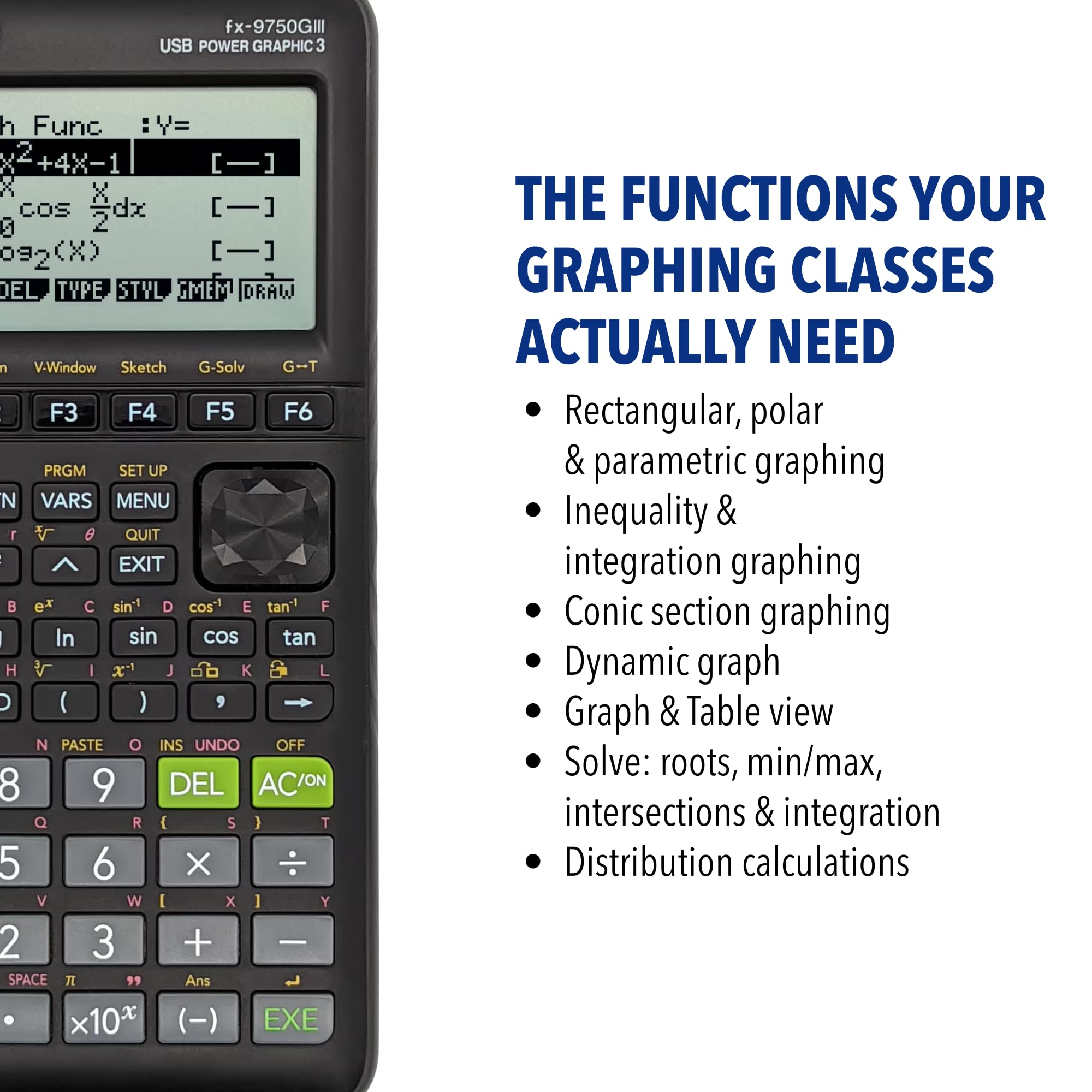 Casio fx-9750GIII connected by USB for simple file transfer benefit