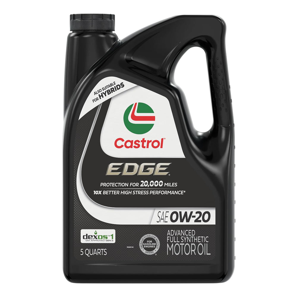 Castrol EDGE botella frontal mostrando presentación y protección del motor