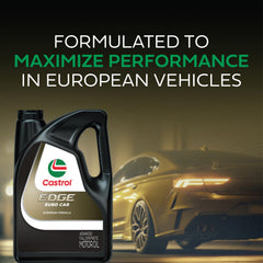 Castrol Edge vertido en motor ilustrando protección y lubricación rápida