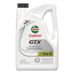 Castrol GTX envase frontal 5 qt mostrando etiqueta y rendimiento