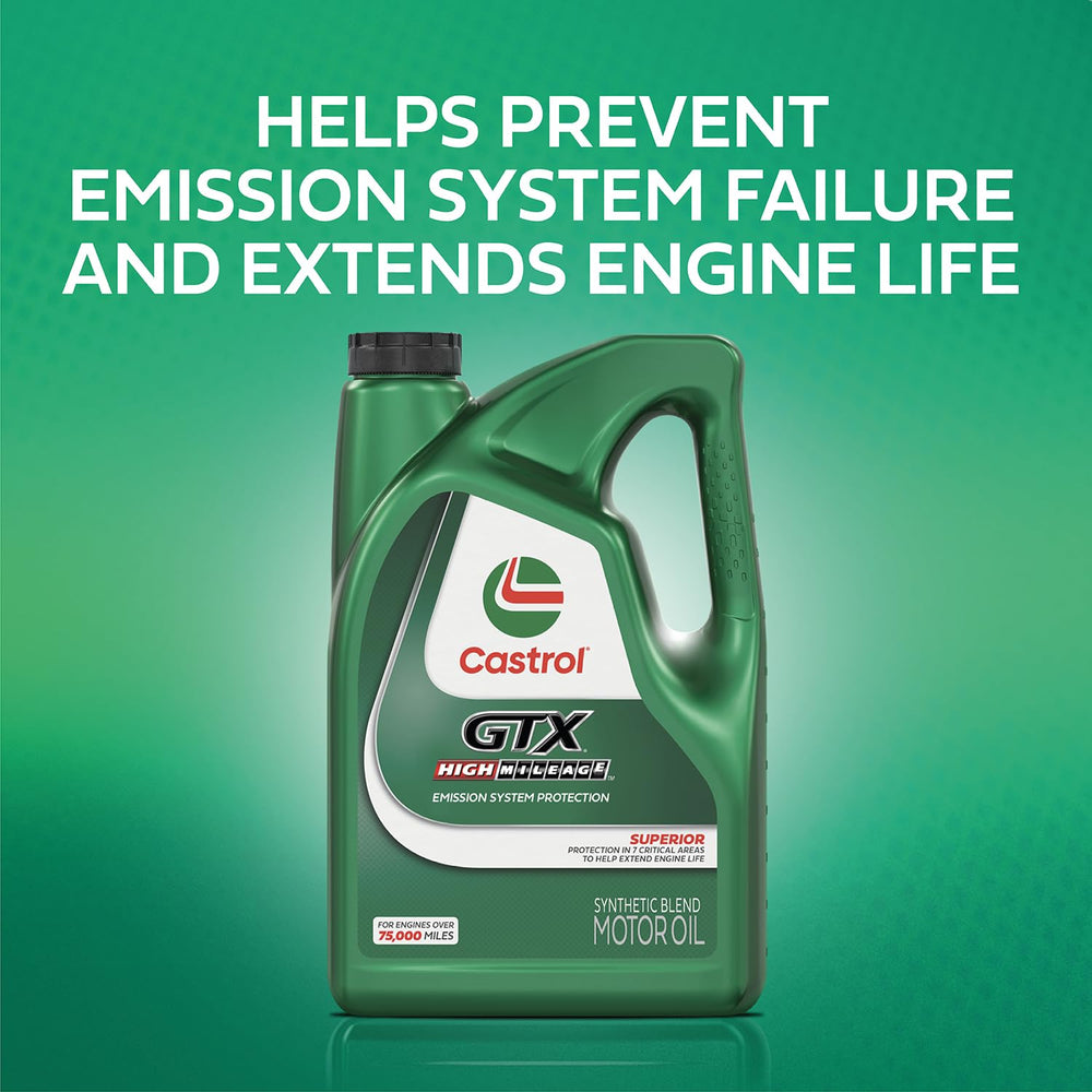 Castrol en motor instalado ilustrando protección contra desgaste y fugas