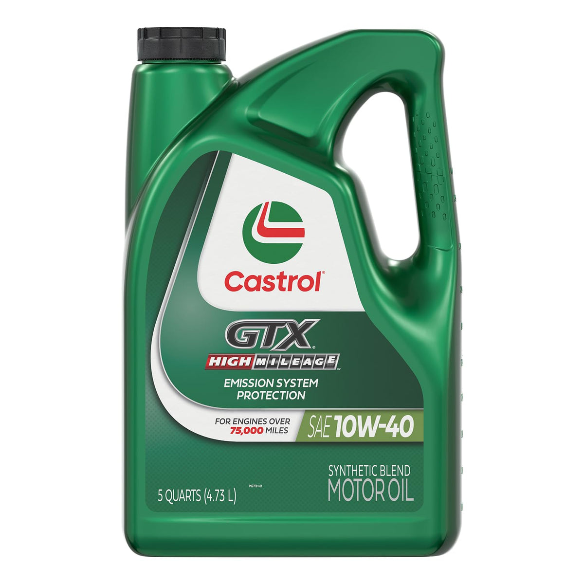 Castrol GTX etiqueta frontal mostrando el envase y protección