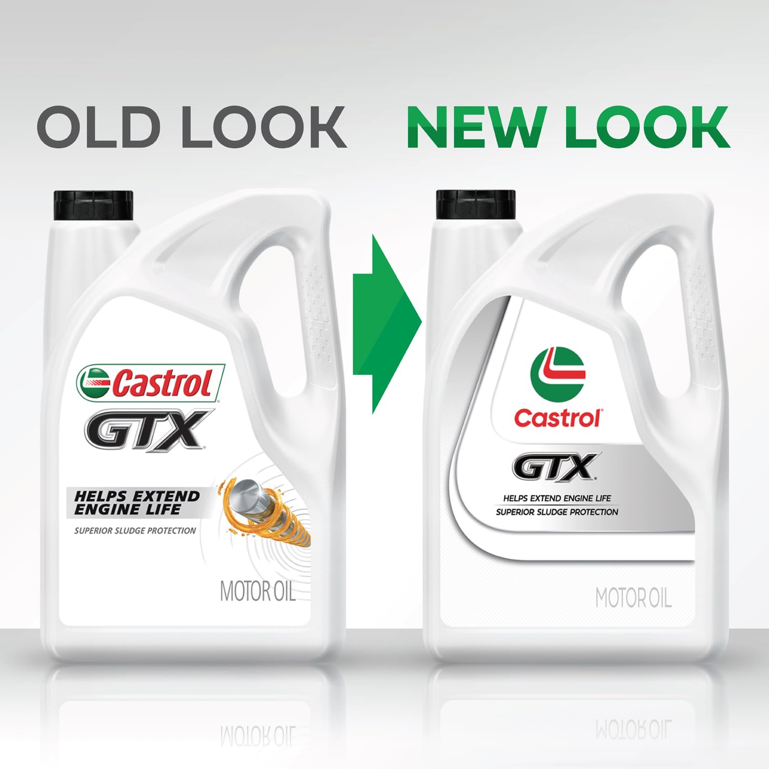 Castrol GTX textura del aceite cercana resaltando limpieza y baja formación de lodos