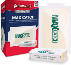 Catchmaster empaque frontal mostrando 36 placas, fácil identificación y almacenamiento