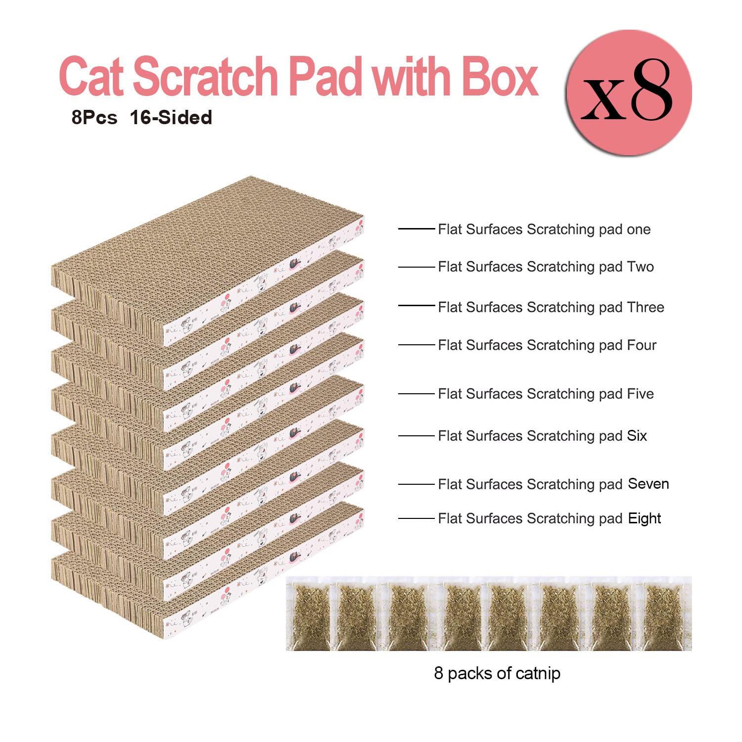 Catinarla primer plano de la textura de cartón que atrae al gato