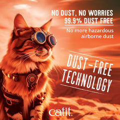 Catit uso en bandeja mostrando fácil aglomeración y limpieza
