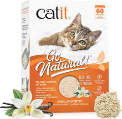 Catit empaque frontal de arena de cáscara de guisante, fácil de usar