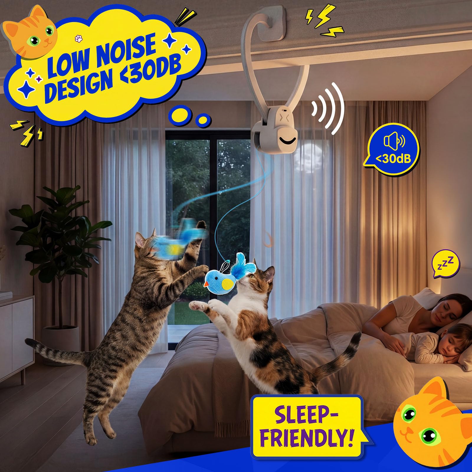 CATPICK gato interactuando con el juguete para ejercicio mental
