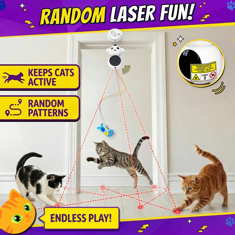 Catpick joy comparación de tamaño junto a una puerta para referencia