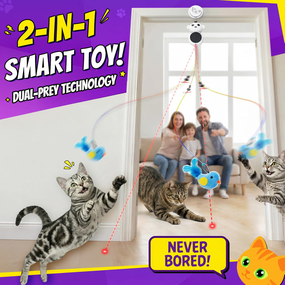 Catpick joy primer plano de las plumas del pájaro que atraen a gatos
