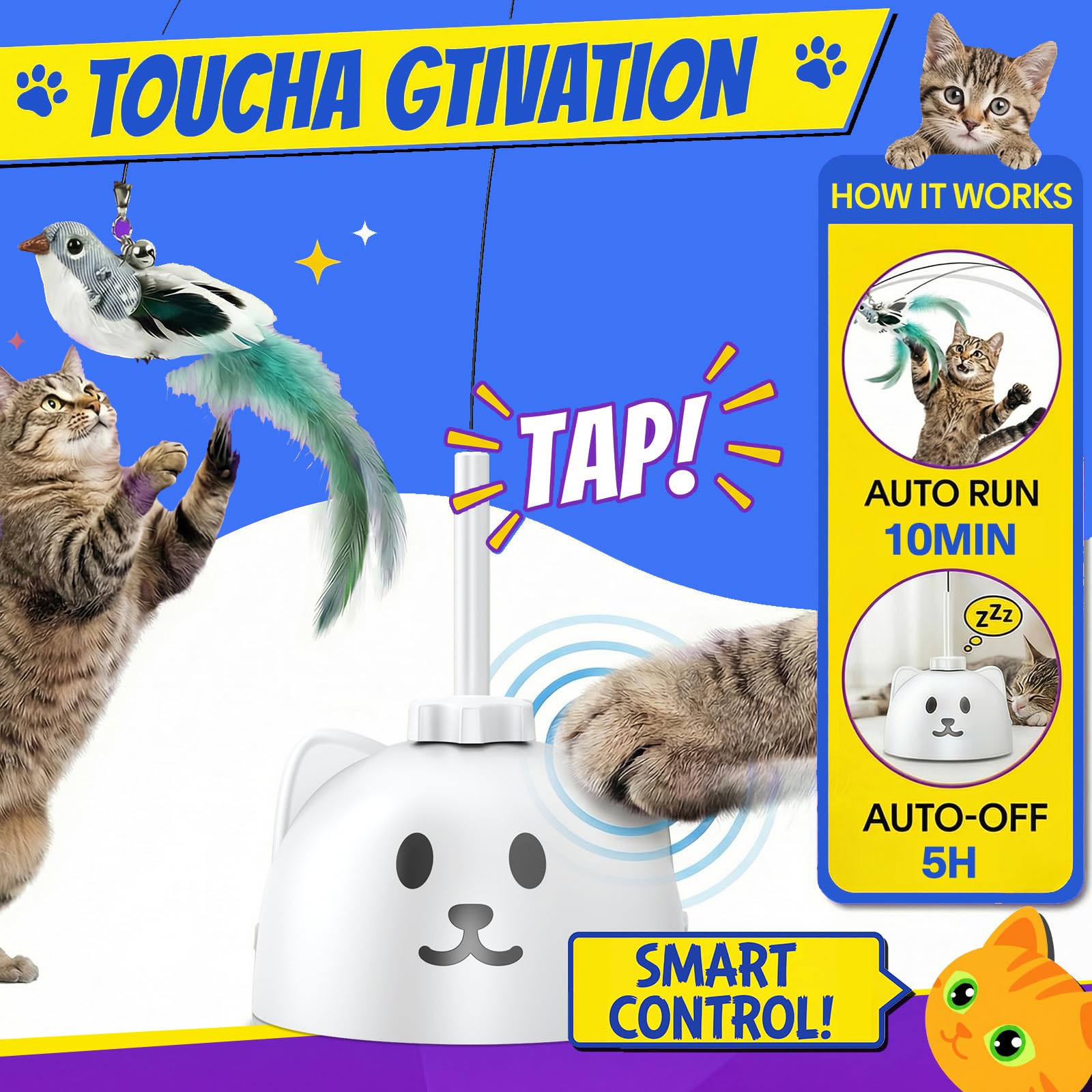 CATPICK cable USB conectado ilustrando recarga rápida y cómoda