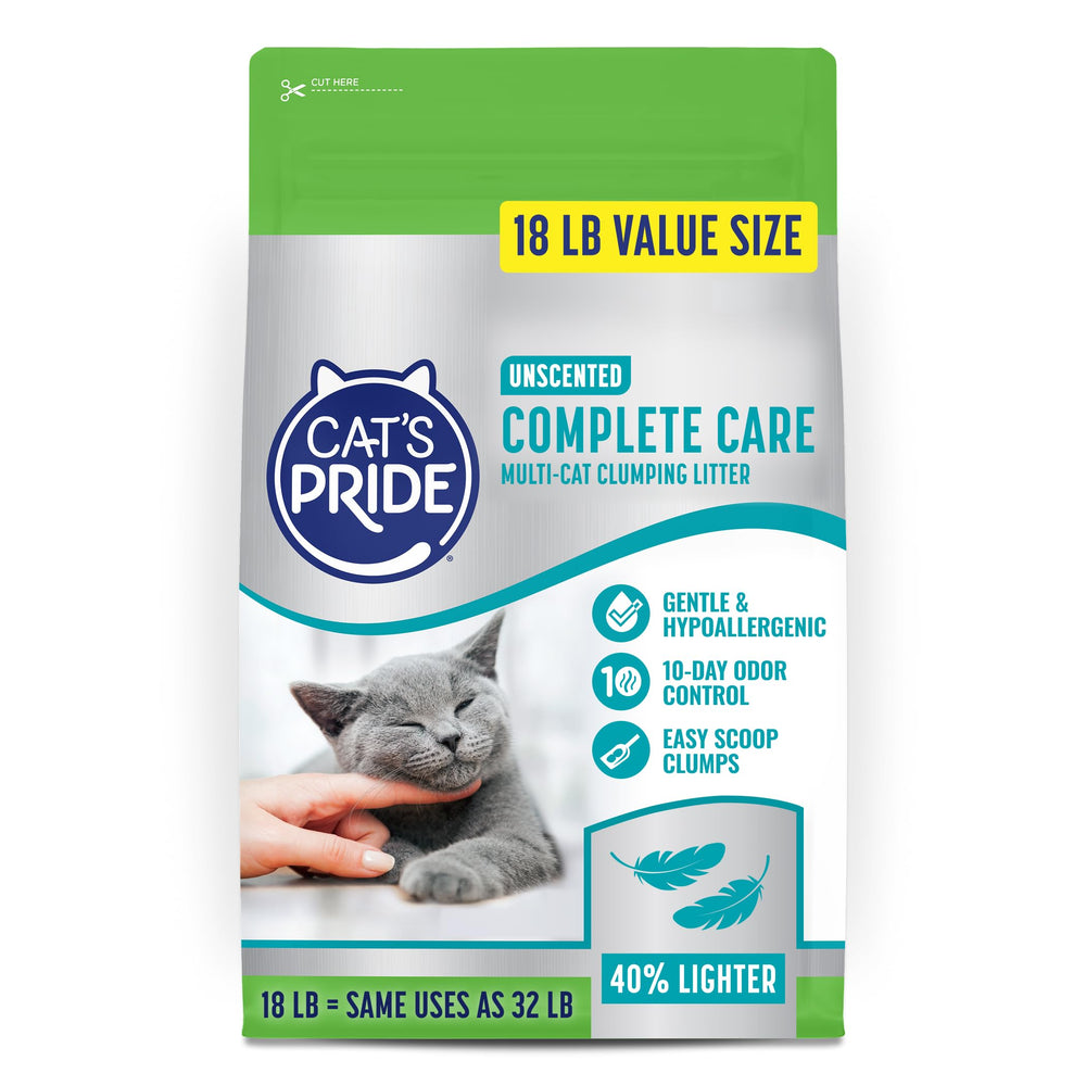 Cat's Pride frente del envase mostrando diseño y peso fácil de manejar