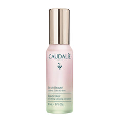Caudalie frasco frontal mostrando diseño elegante y tamaño práctico