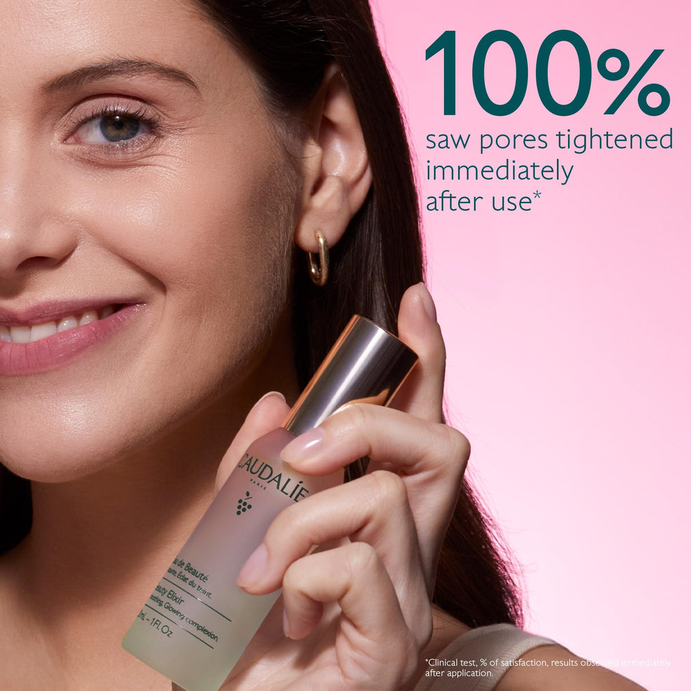 Caudalie aplicación sobre maquillaje para fijar y dar luminosidad