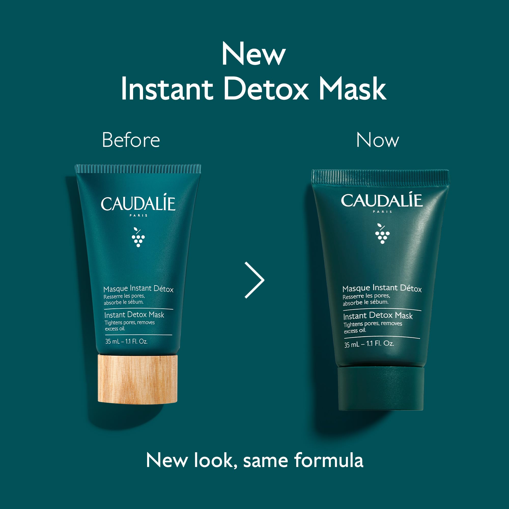 Caudalie detalle de etiqueta con instrucciones claras de aplicación