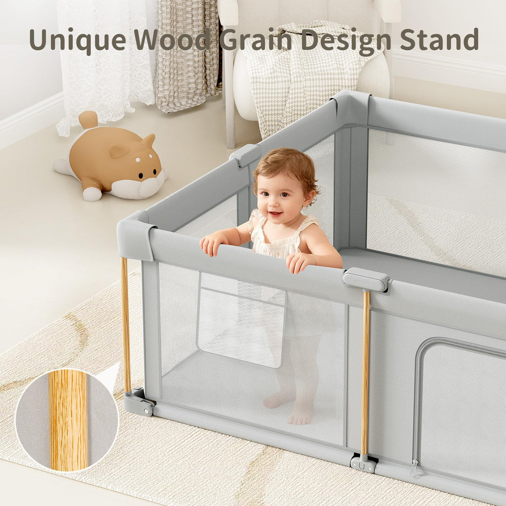 Cbcvvaer soft non-slip mat close-up highlighting cushion and easy-clean fabric for safer play