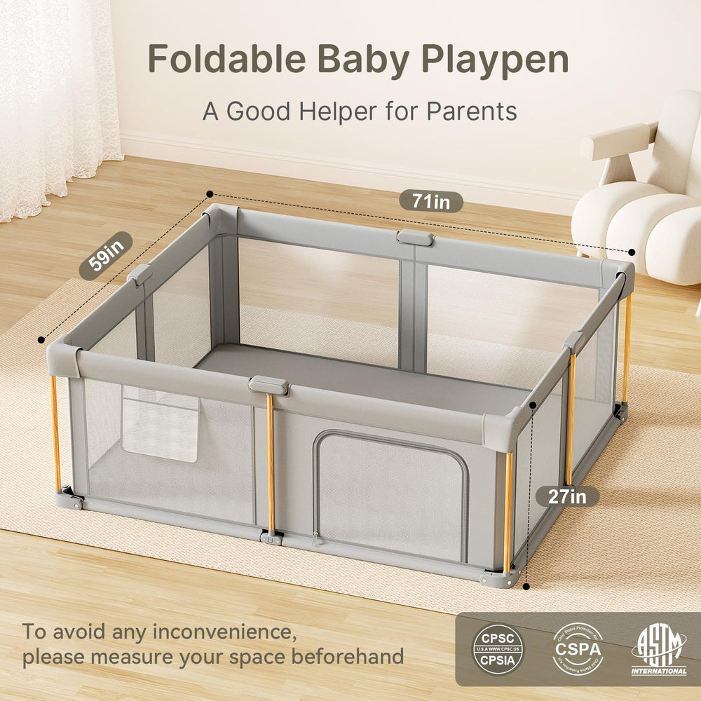 Cbcvvaer folded playpen fitting into car trunk showing portability for family trips and outings