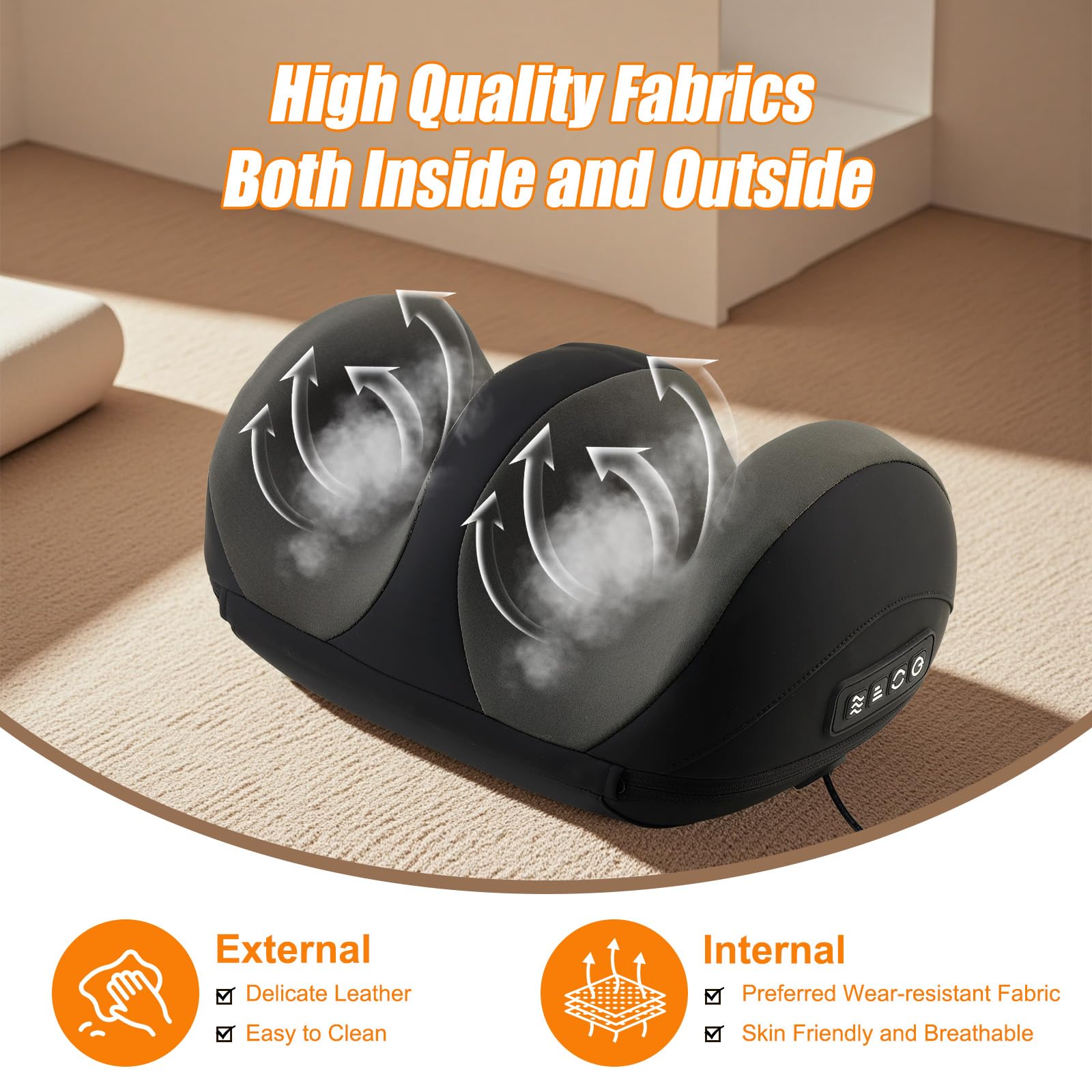 CCHYF masajeador en uso con pies para relajación después del trabajo