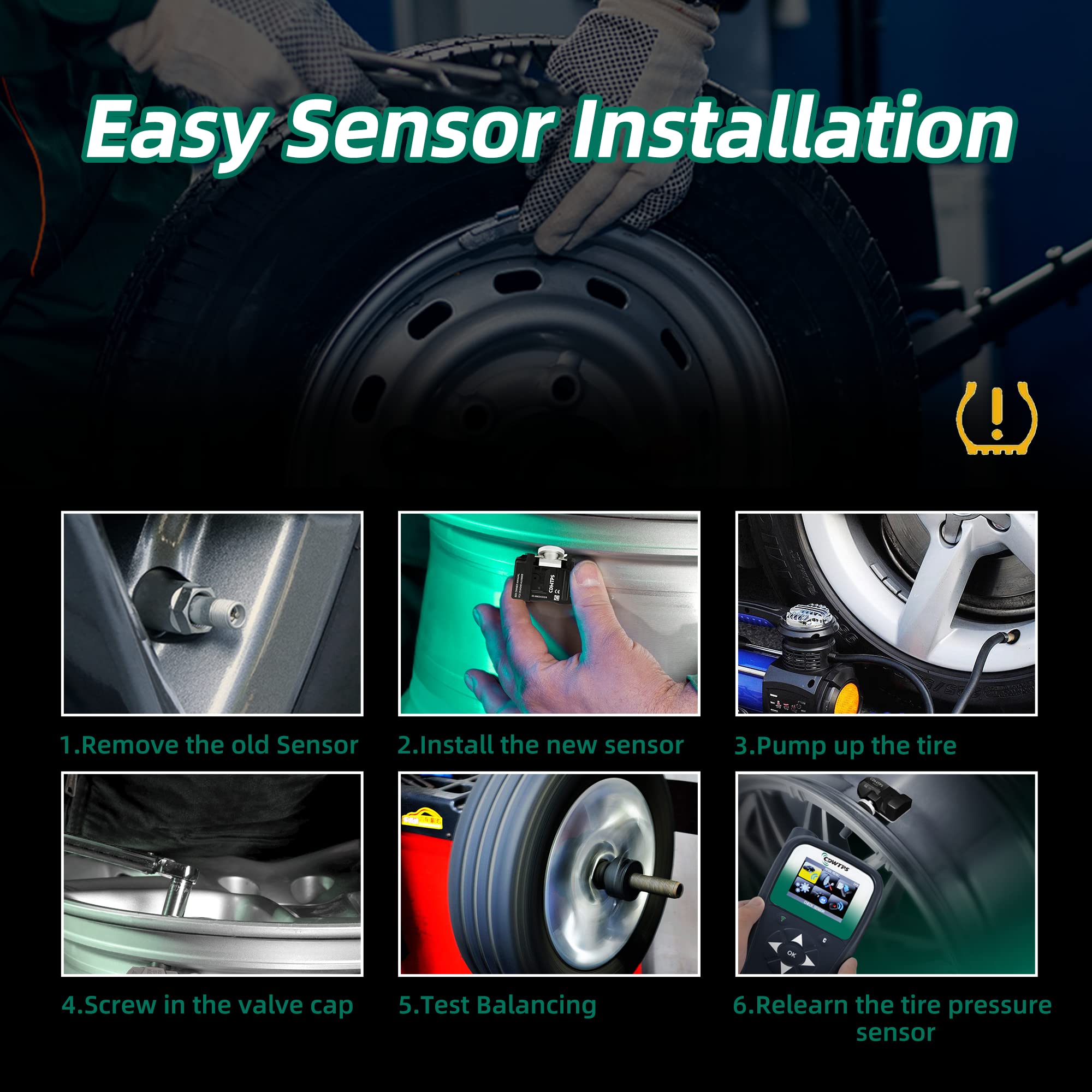 CDWTPS sensor montado en llanta, compatibilidad con vehículos GM