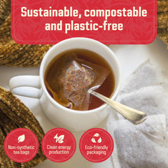 Cederberg Tea Company sobre de aluminio abierto con bolsitas frescas y protección