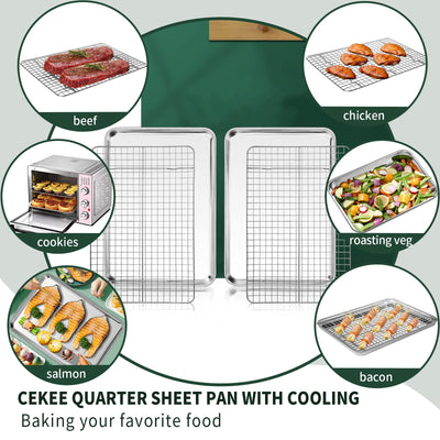 CEKEE baked cookies cooling on wire rack in kitchen scene showing quick cooling benefit