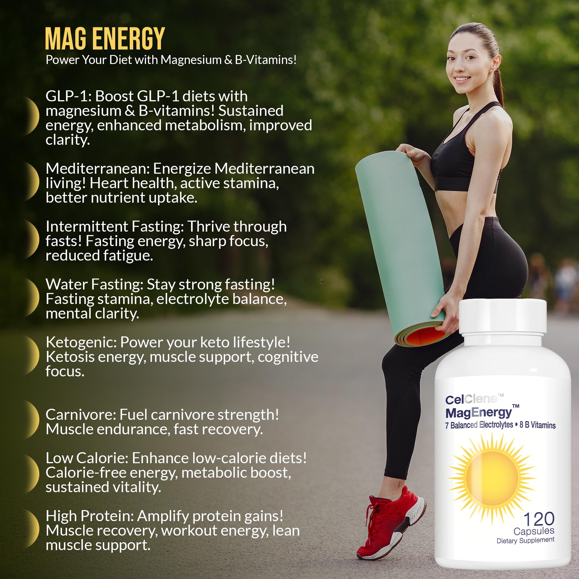 CELCLENE MagEnergy disolviéndose en agua para reponer electrolitos rápidamente