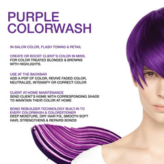 Celeb Luxury dispensing shampoo with visible purple tint for easy application