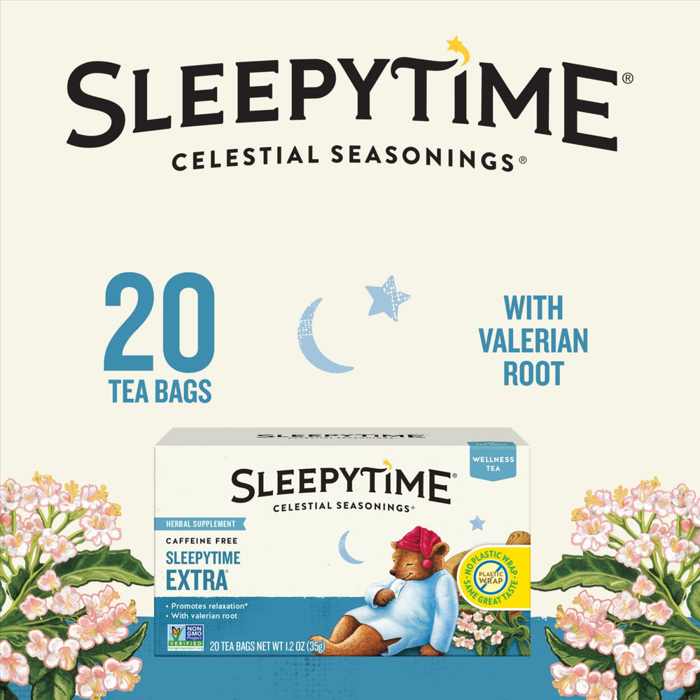 Celestial Seasonings primer plano de bolsa sin cuerda que destaca diseño ecológico